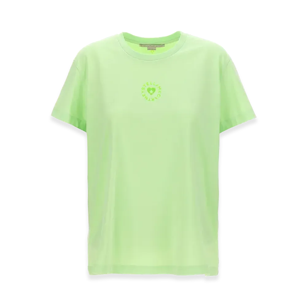 STELLA McCARTNEY Women's iconic Mini Heart T-Shirt "Green"