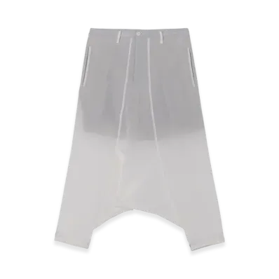 Yohji Yamamoto POUR HOMME 12M Silk Desin Gusset Sarrouel Pants "White"
