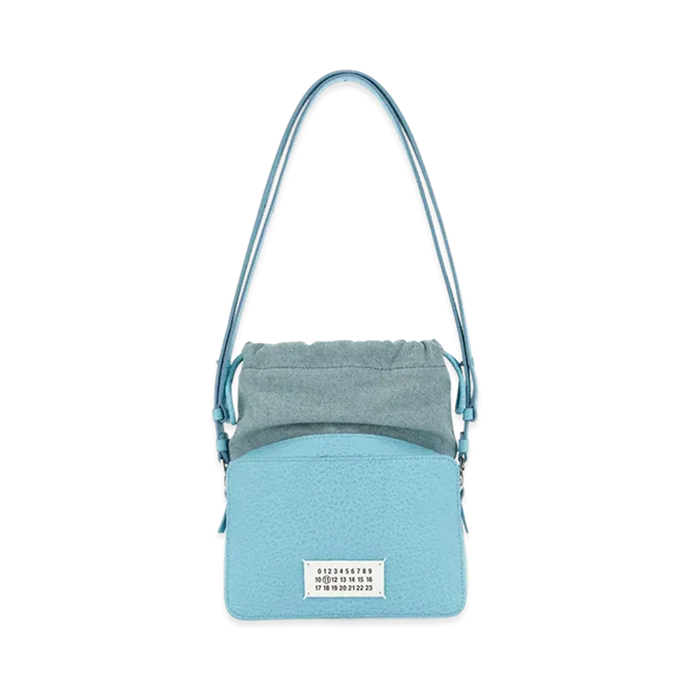 Maison Margiela Women's Light Blue Leather & Fabric 5AC Bucket Bag "Light Blue"