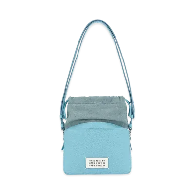 Maison Margiela Women's Light Blue Leather & Fabric 5AC Bucket Bag "Light Blue"