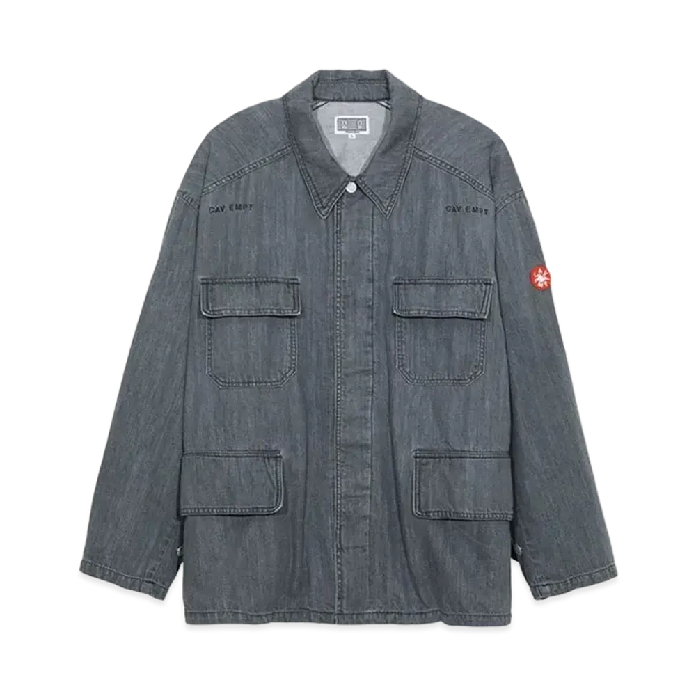 Cav Empt (C.E) WASHED BLACK DENIM JACKET "Grey"