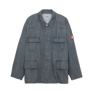 Cav Empt (C.E) WASHED BLACK DENIM JACKET "Grey"