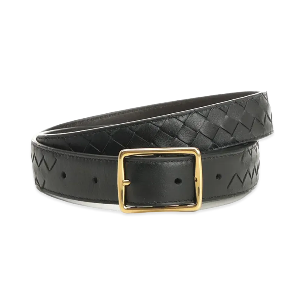 Bottega Veneta Women's Reverso Belt "Black"