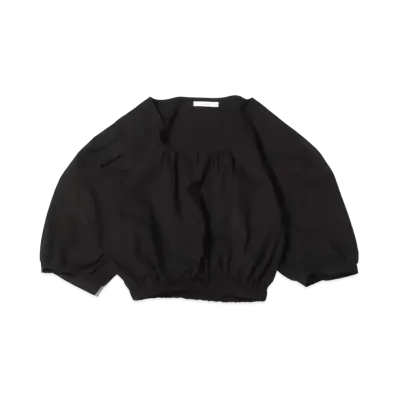 atmos pink Puff Shoulder Mini Bamboo Blouse "Black"