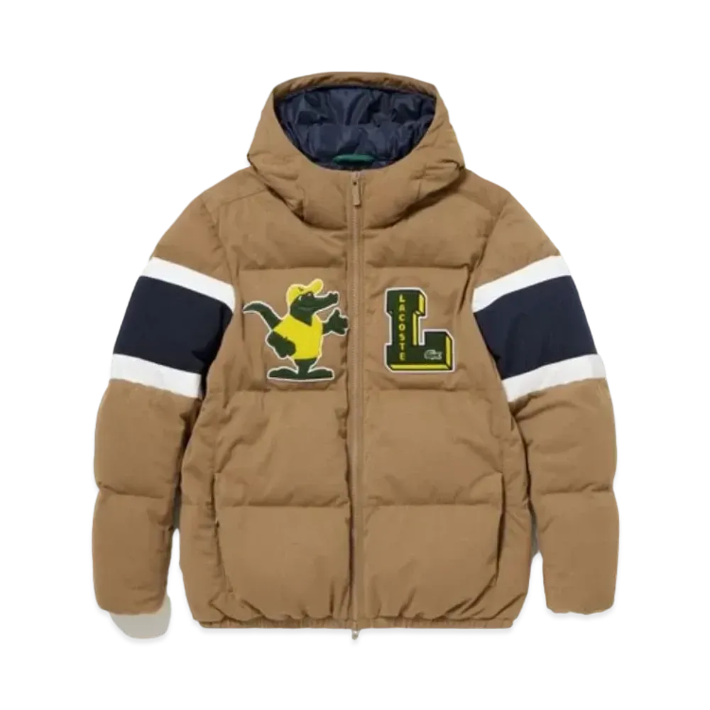 LACOSTE Pique Ground Down Jacket "Brown"