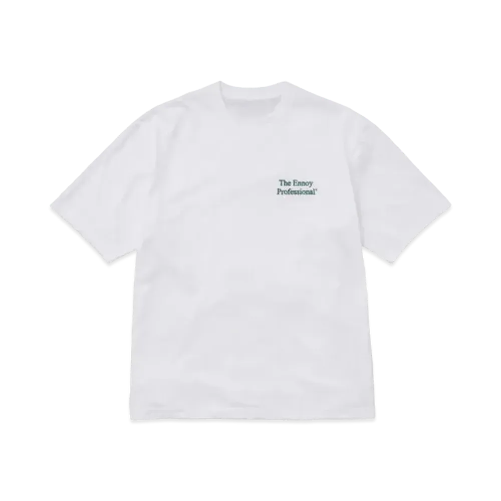 ENNOY 21SS Logo Tee "White/Green" SS21BRENCT02NTL