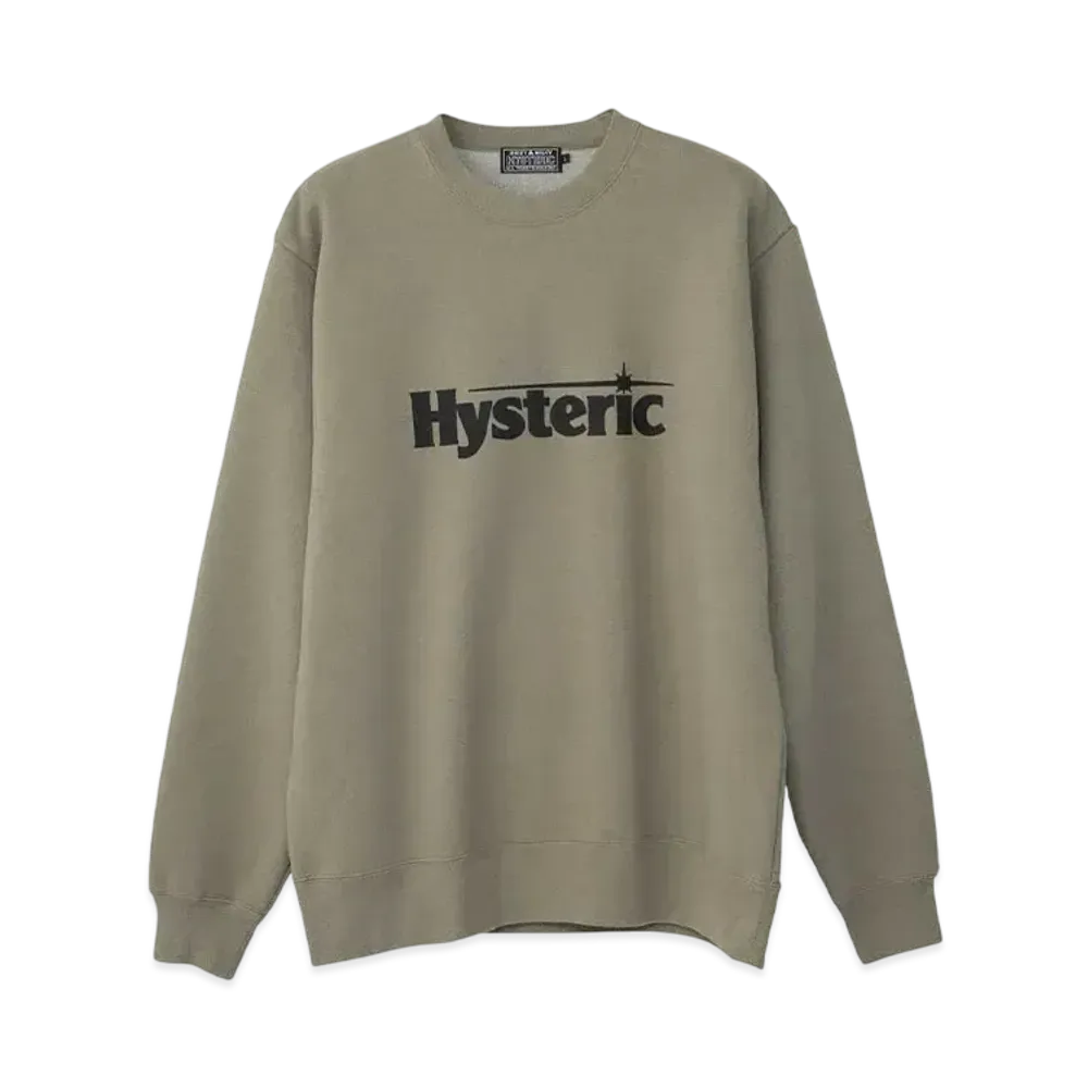 HYSTERIC GLAMOUR Flying V Sweatshirt "Khaki"
