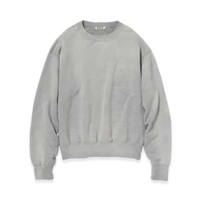 AURALEE Product Dyed Pima Light Sweat P/O "Top Gray"