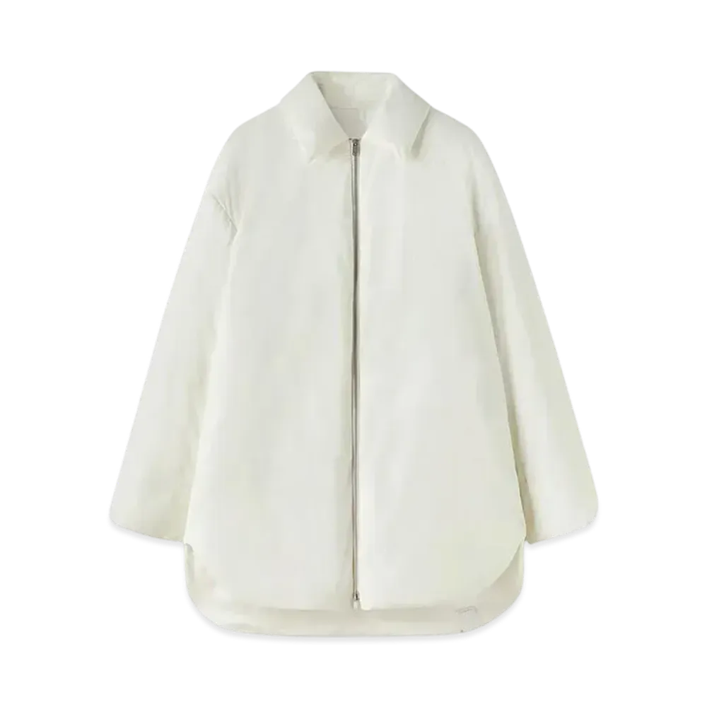 Jil Sander Women's Down Overshirt "Porcelain"
