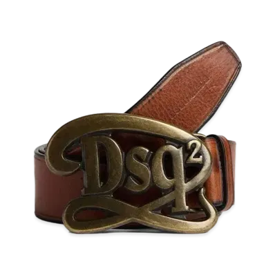 Dsquared2 Dsq2 Plaque Belt #1 "Cognac"