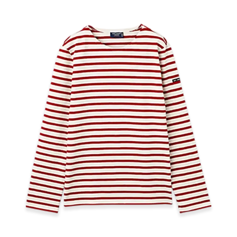 SAINT JAMES Long Sleeve T-shirt Meridien "Ecru Persan"