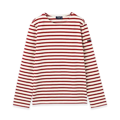 SAINT JAMES Long Sleeve T-shirt Meridien "Ecru Persan"