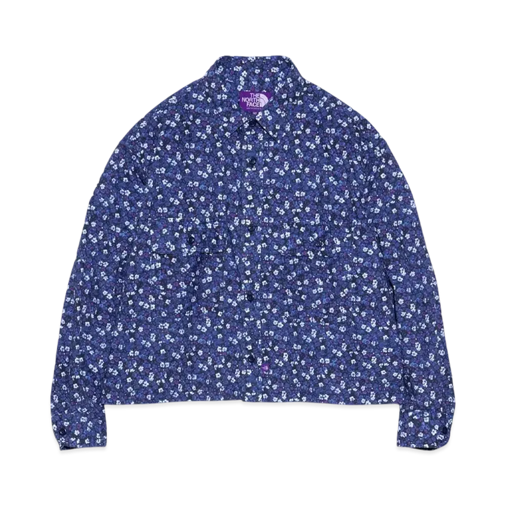The North Face PURPLE LABEL Flower Printed Cropped Shirt "Navy"