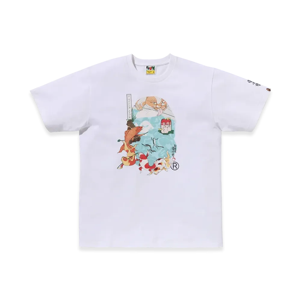 A BATHING APE x UKIYO-E Ape Head Tee #4 "White"
