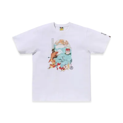 A BATHING APE x UKIYO-E Ape Head Tee #4 "White"