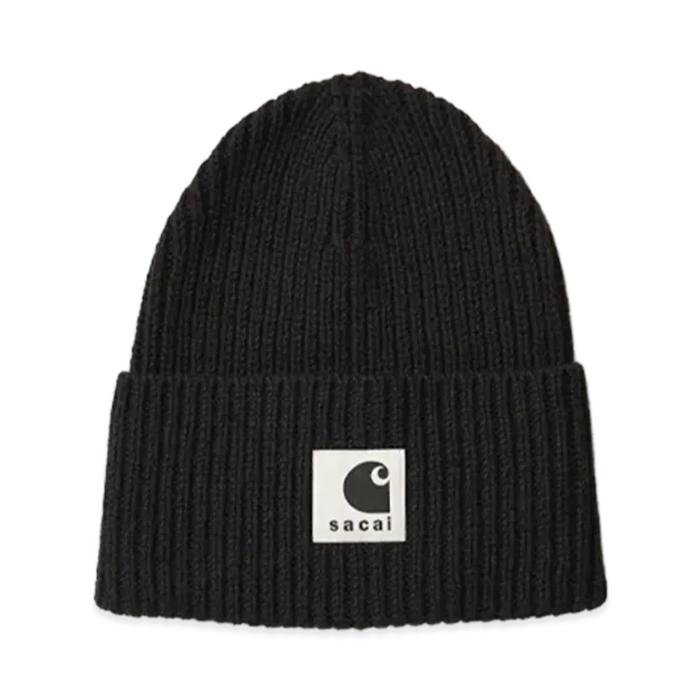 sacai x Carhartt WIP Wool Knit Beanie "Black"