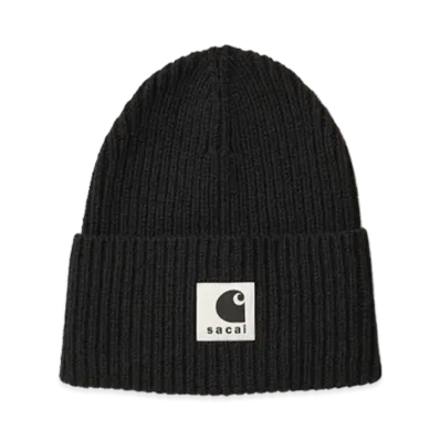 sacai x Carhartt WIP Wool Knit Beanie "Black"