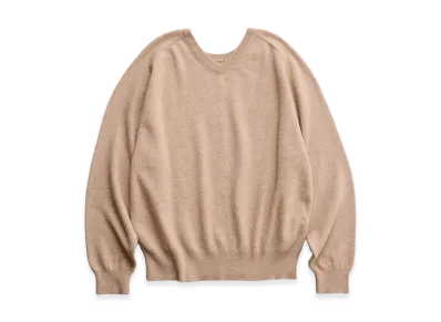 NICENESS Gibbons Vicuña Cashmere Double-Faced Sweater "Natural"