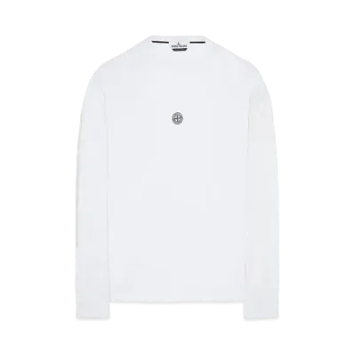 Stone Island 2ML80 COTTON JERSEY 'MOSAIC THREE' PRINT_SLIM FIT "White"
