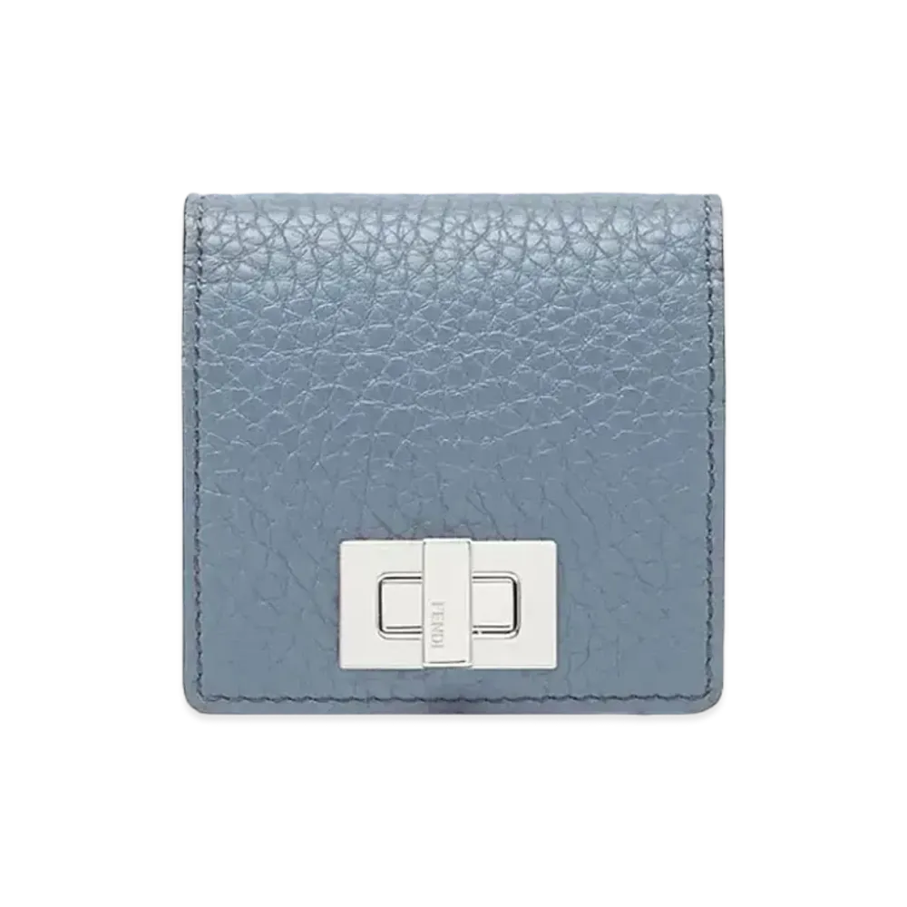 FENDI Square Coin Case Leather "Gray"