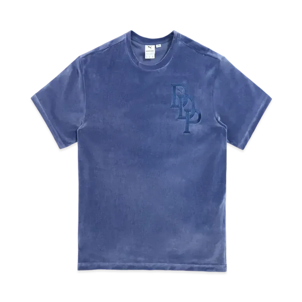 Kith Puma x Dapper Dan Velour Stone Tee "Blue"