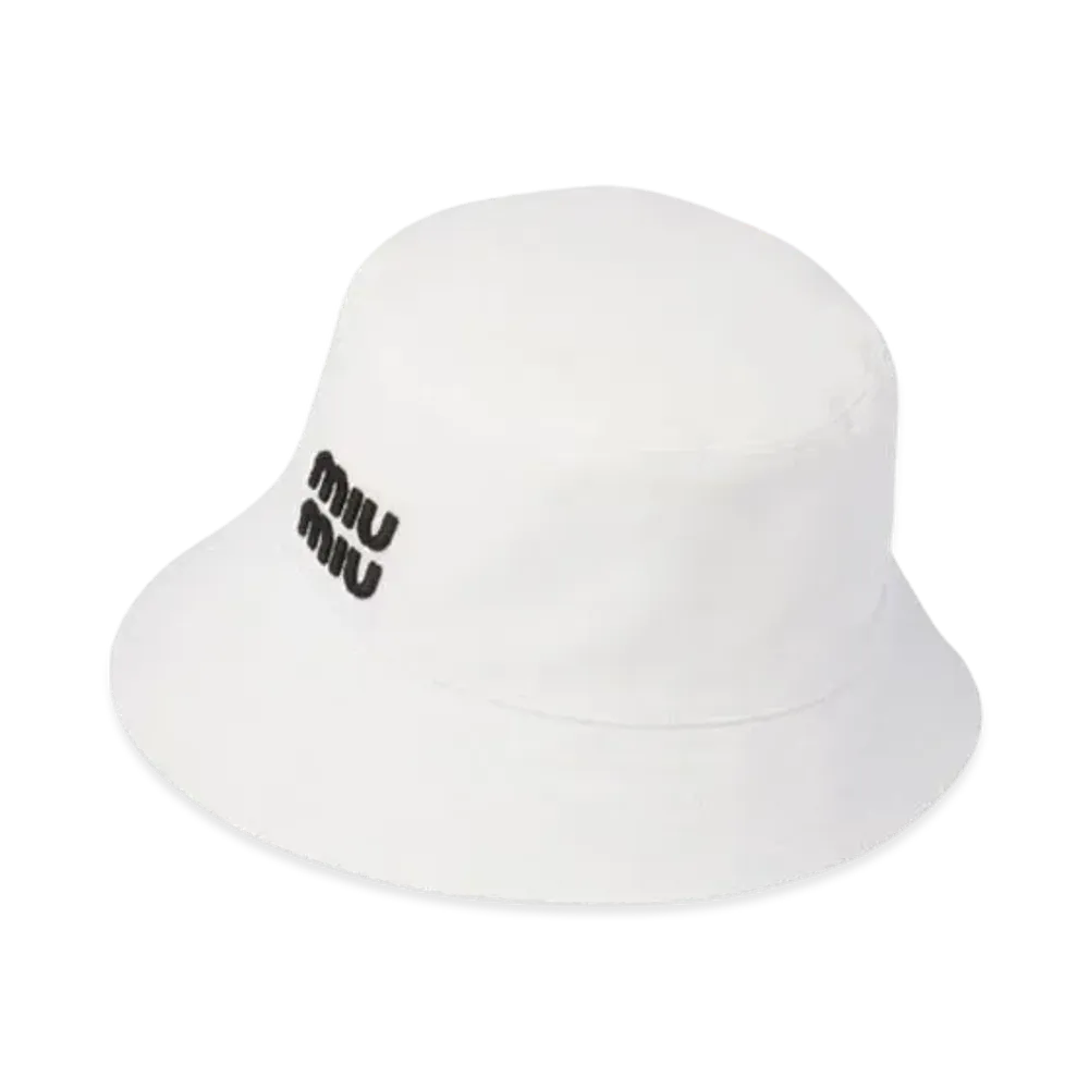 MIUMIU Drill Hat "White/Black"