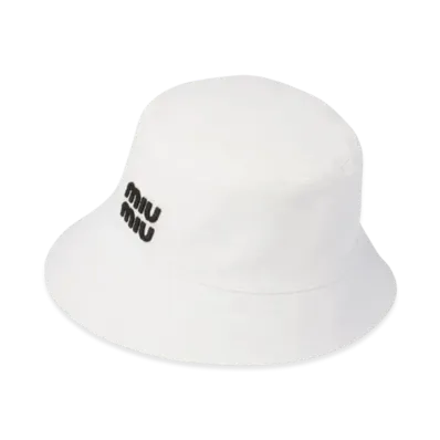 MIUMIU Drill Hat "White/Black"