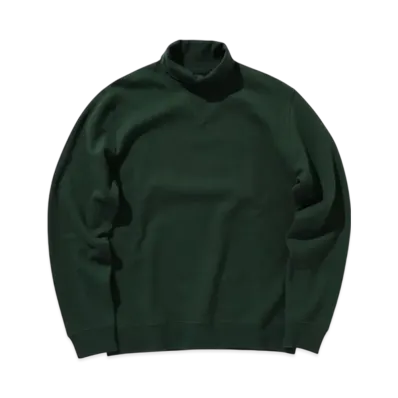 BEAMS Sweat Turtle Neck "Forest"
