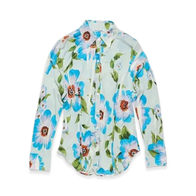 Acne Studios Printed button-up shirt "Multi Blue"