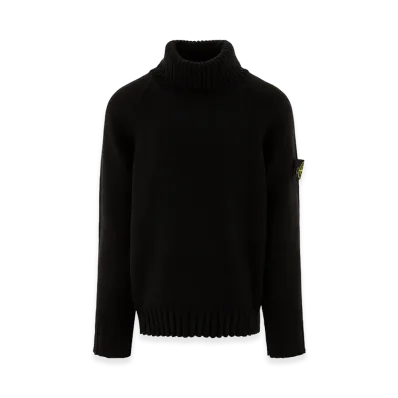 Stone Island Kids "Compass" Turtleneck Sweater "Black"