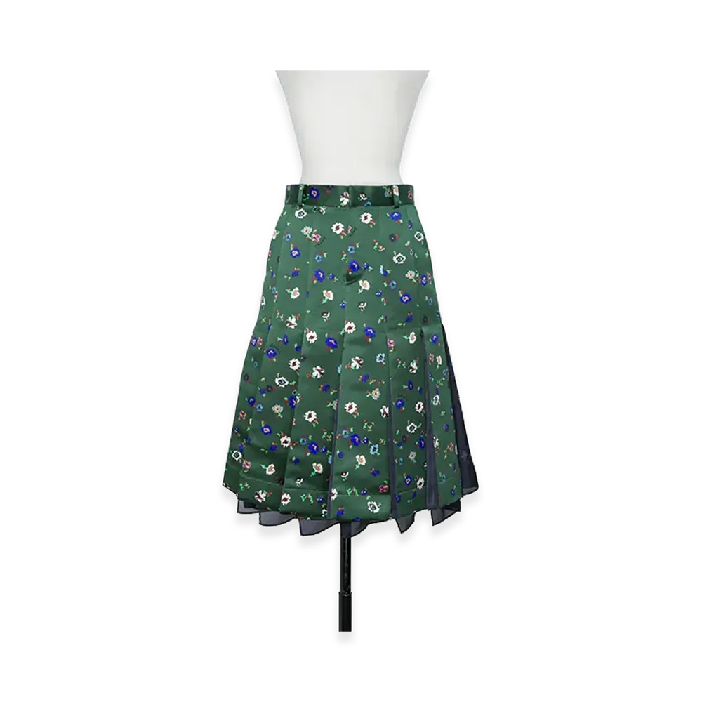 sacai Floral Print Skirt "Green"