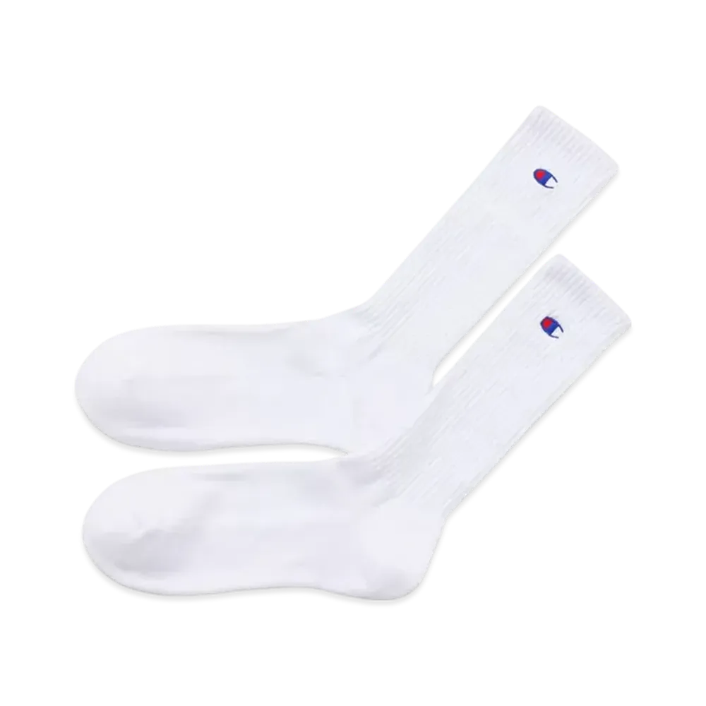 Champion 2 Pairs Full Length Socks "White"