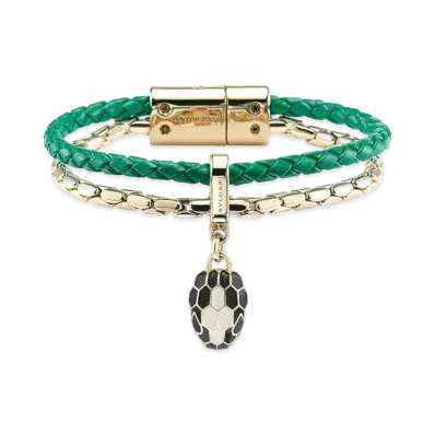 BVLGARI Serpenti Forever Bracelet "Green/Gold"