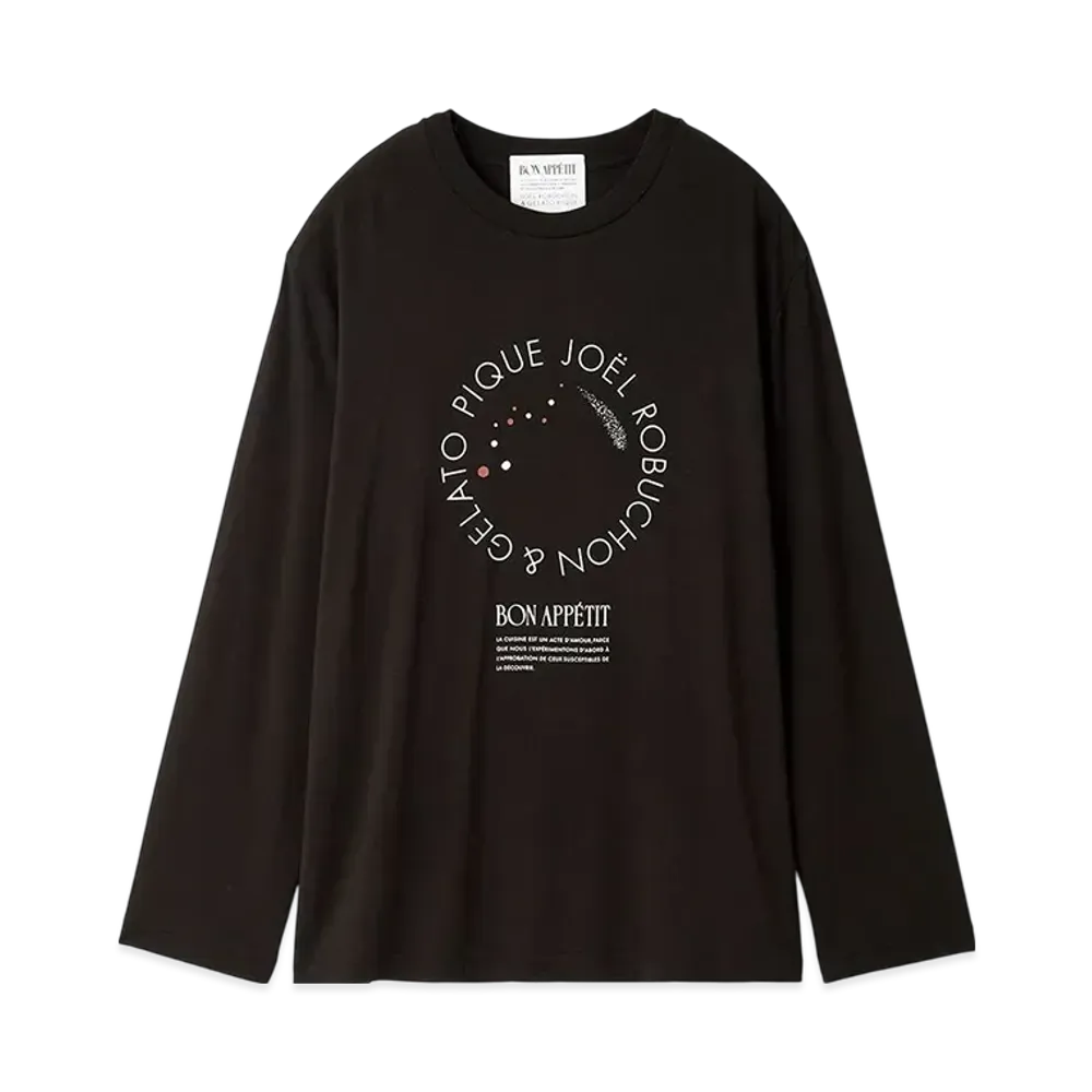 GELATO PIQUE Homme x JOEL ROBUCHON One Point Long T-Shirt "Black"