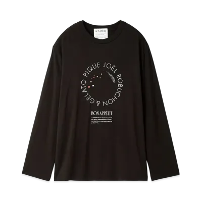 GELATO PIQUE Homme x JOEL ROBUCHON One Point Long T-Shirt "Black"