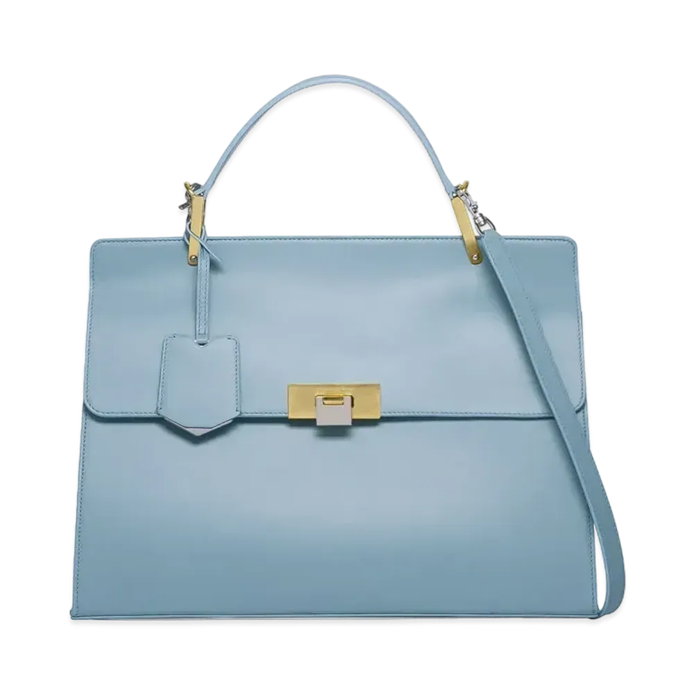 BALENCIAGA LE DIX leather 2Way Bag Light "Blue"