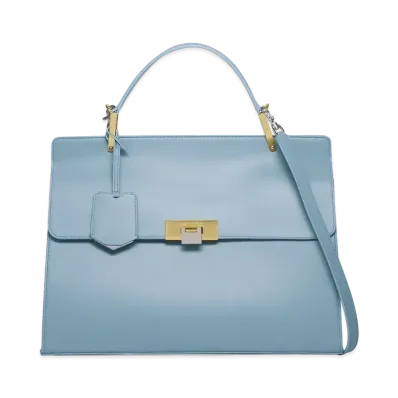 BALENCIAGA LE DIX leather 2Way Bag Light "Blue"