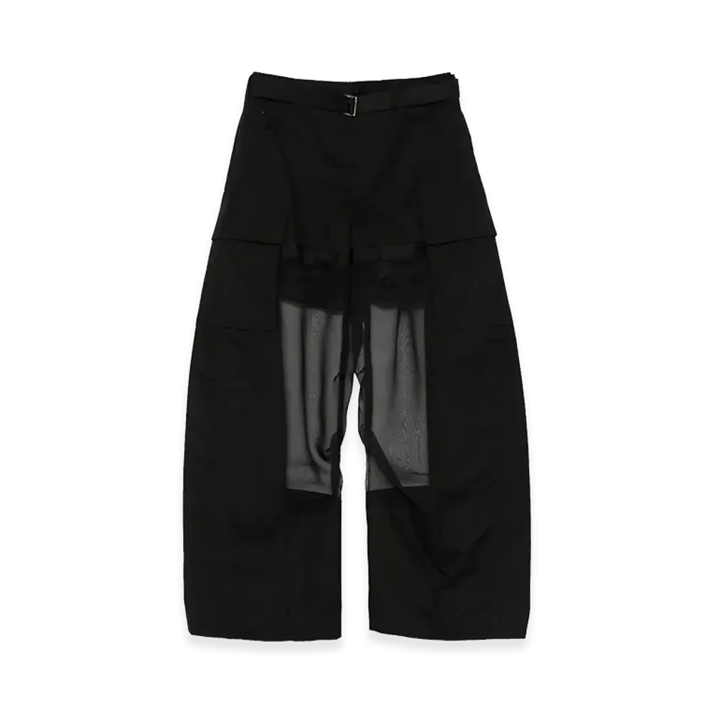 sacai Women's Cotton Coating Pants "Black"