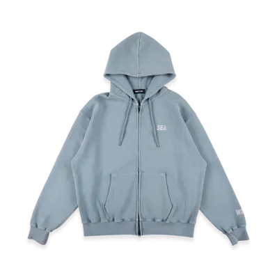 WIND AND SEA Heavy Waffle Zip Sweatshirt "Dark Sax"
