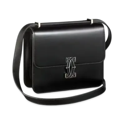 Cartier Mini Shoulder Bag, C de Cartier "Gold/Black"