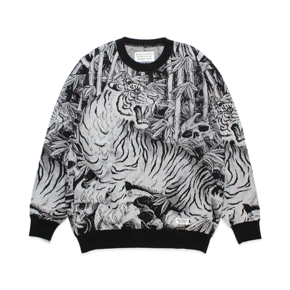 WACKO MARIA Tim Lehi / Knit Jacquard Sweater "Gray"