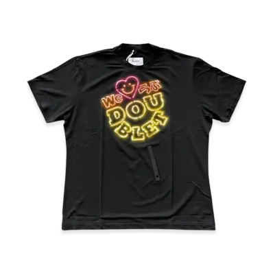 doublet Big Fan-Service Neon Paint T-Shirt "Black"