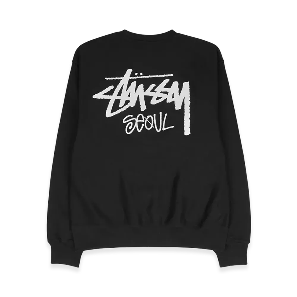 Stussy Stock Seoul Crew "Black"