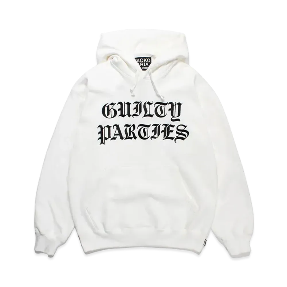 WACKO MARIA Heavy Weight Pull Over Hooded Sweat Shirt "White"