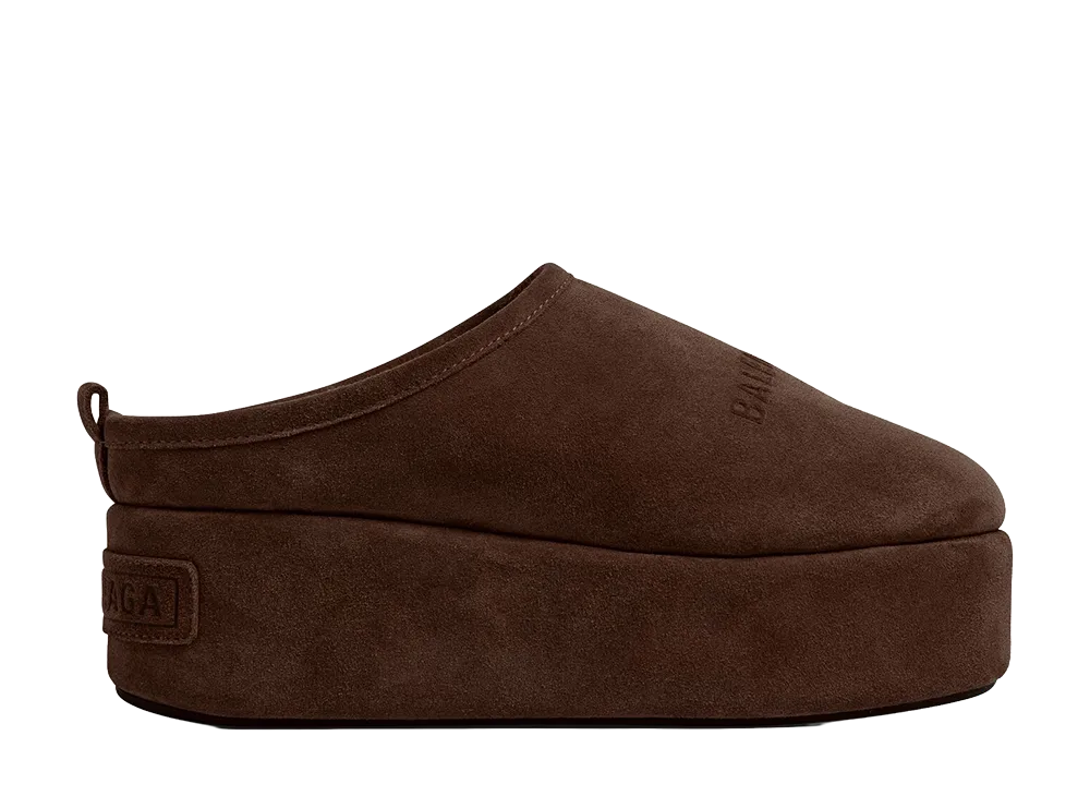 Balenciaga Women's Alaska Soft Platform Mule "Light Espresso"