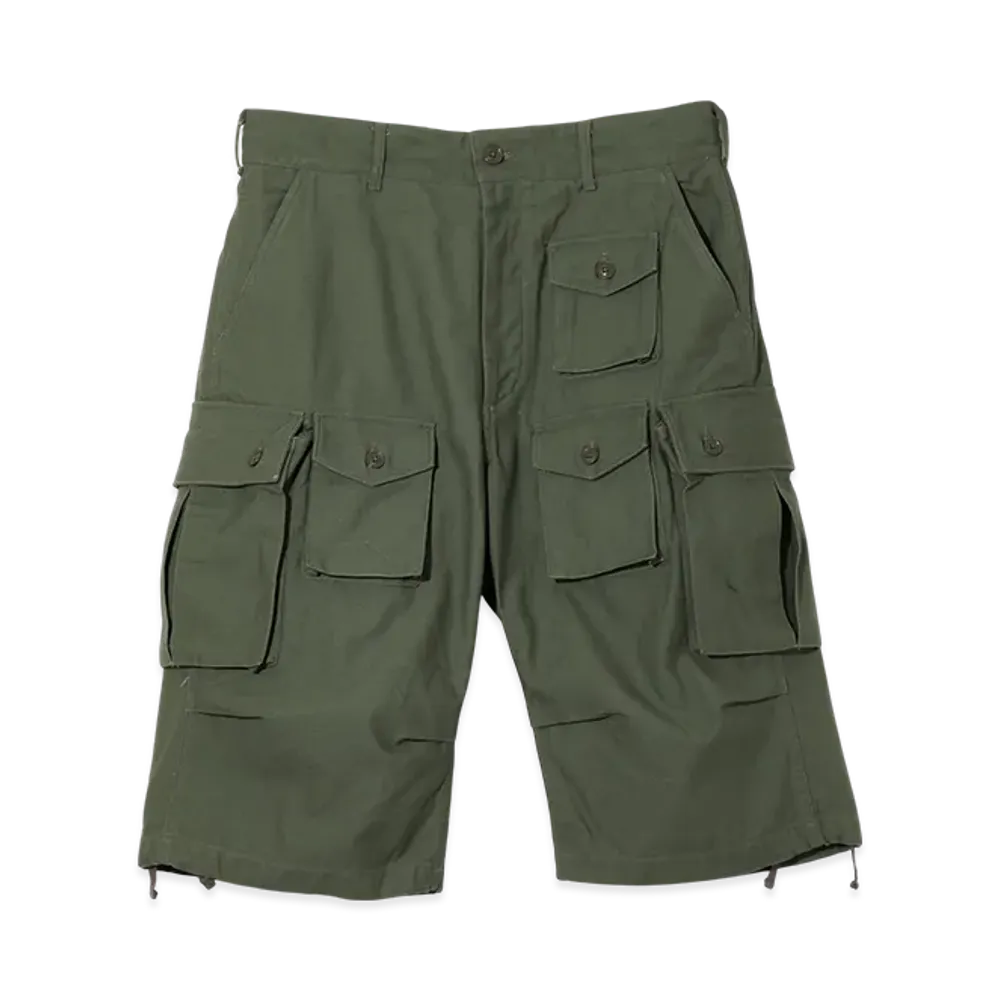 ENGINEERED GARMENTS FA Short - Cotton Reversed Sateen "Khacki"