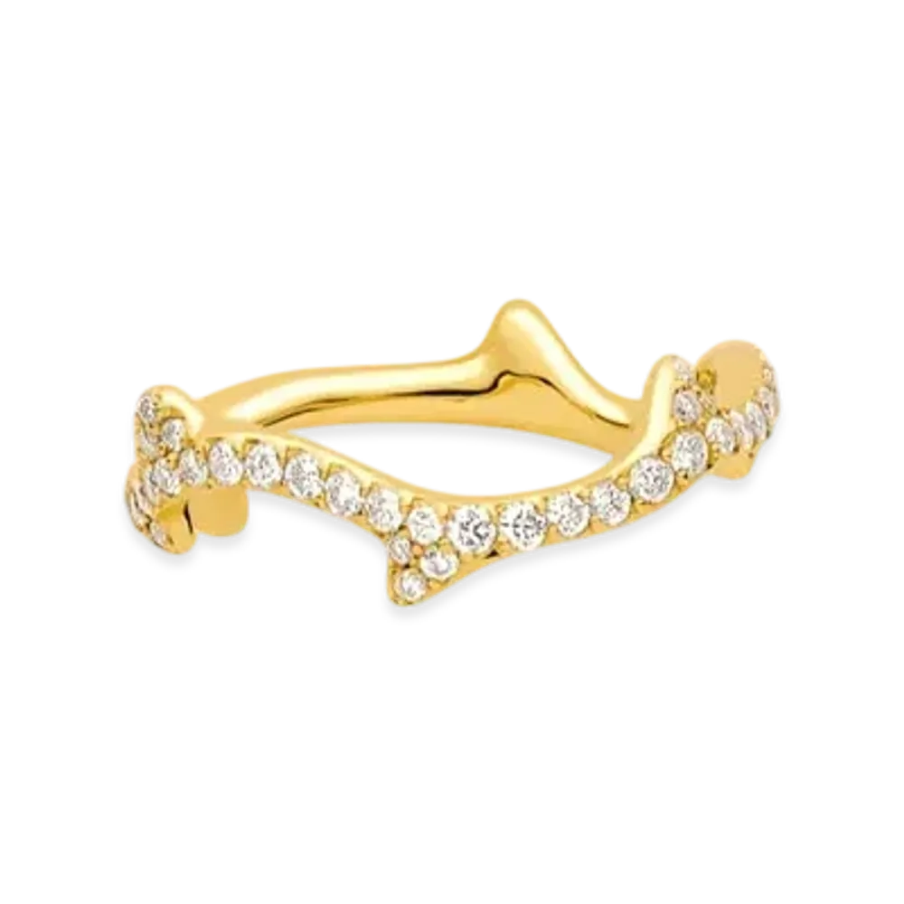 Dior Bois de Rose Earrings Ring "Yellow Gold/Diamond"