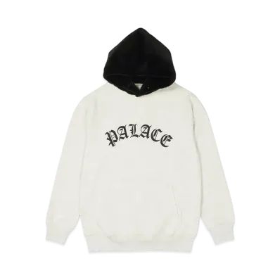 PALACE FAUX FUR HOOD "Grey Marl / Black"