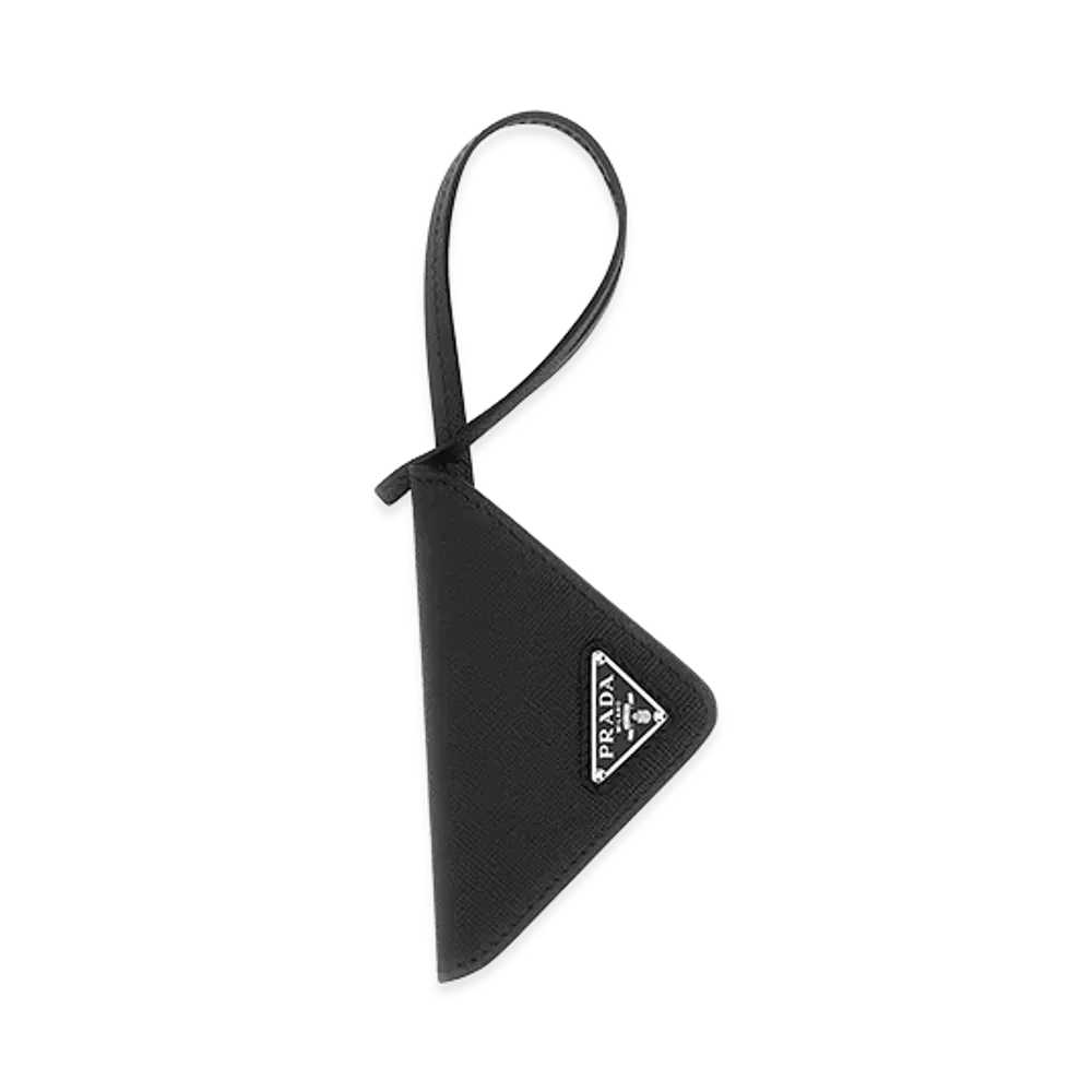 PRADA Leather Name Tag "Black"