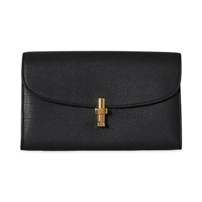 The Row Sofia Continental Wallet in Leather "Black"